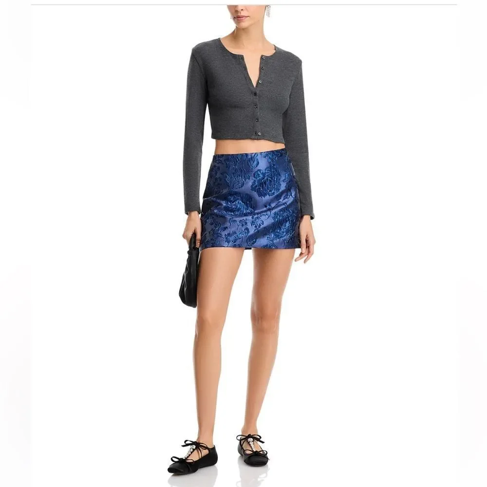 NWT Alice + Olivia Elana Floral Brocade Miniskirt $275